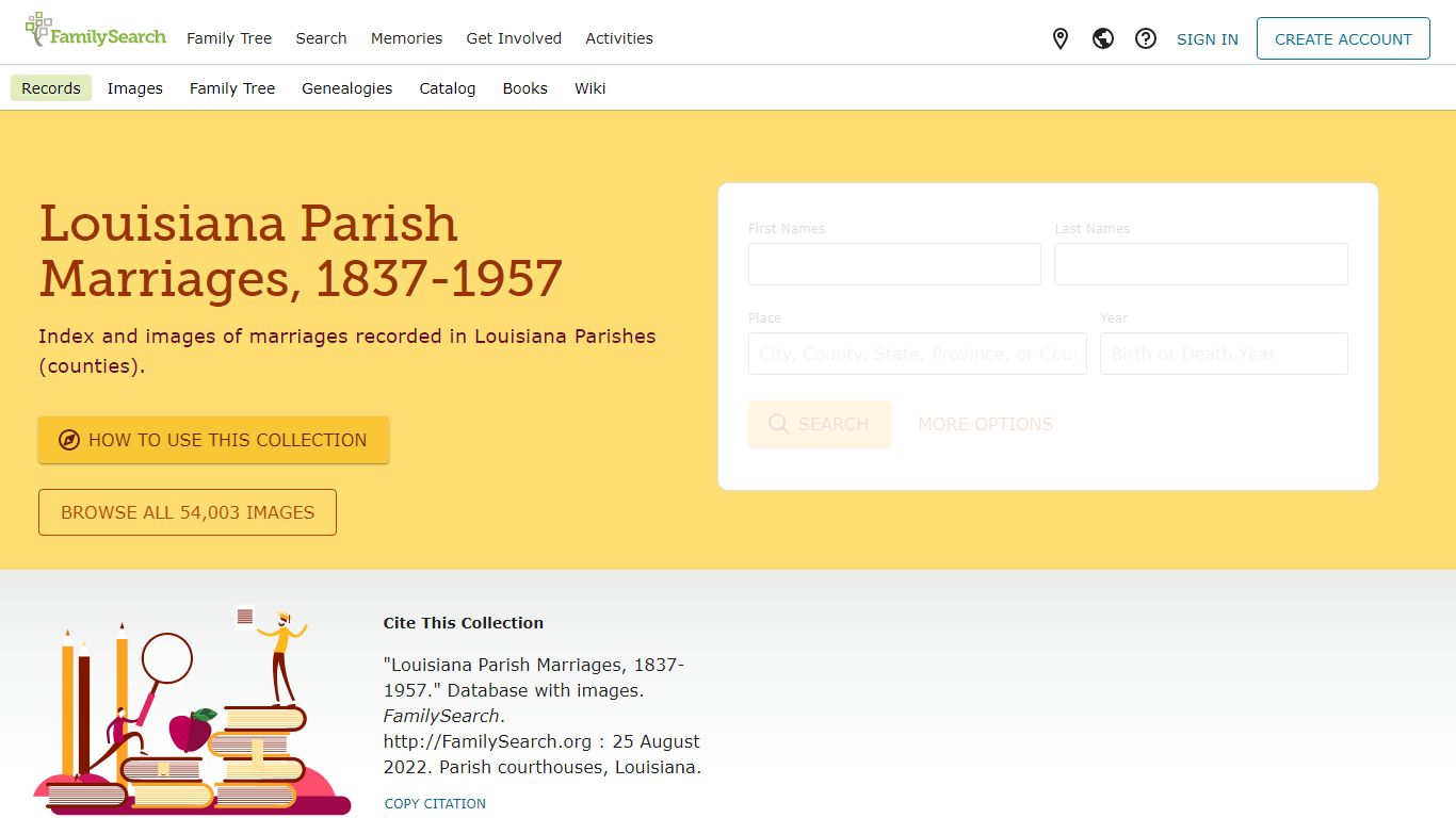 Louisiana Parish Marriages, 1837-1957 • FamilySearch